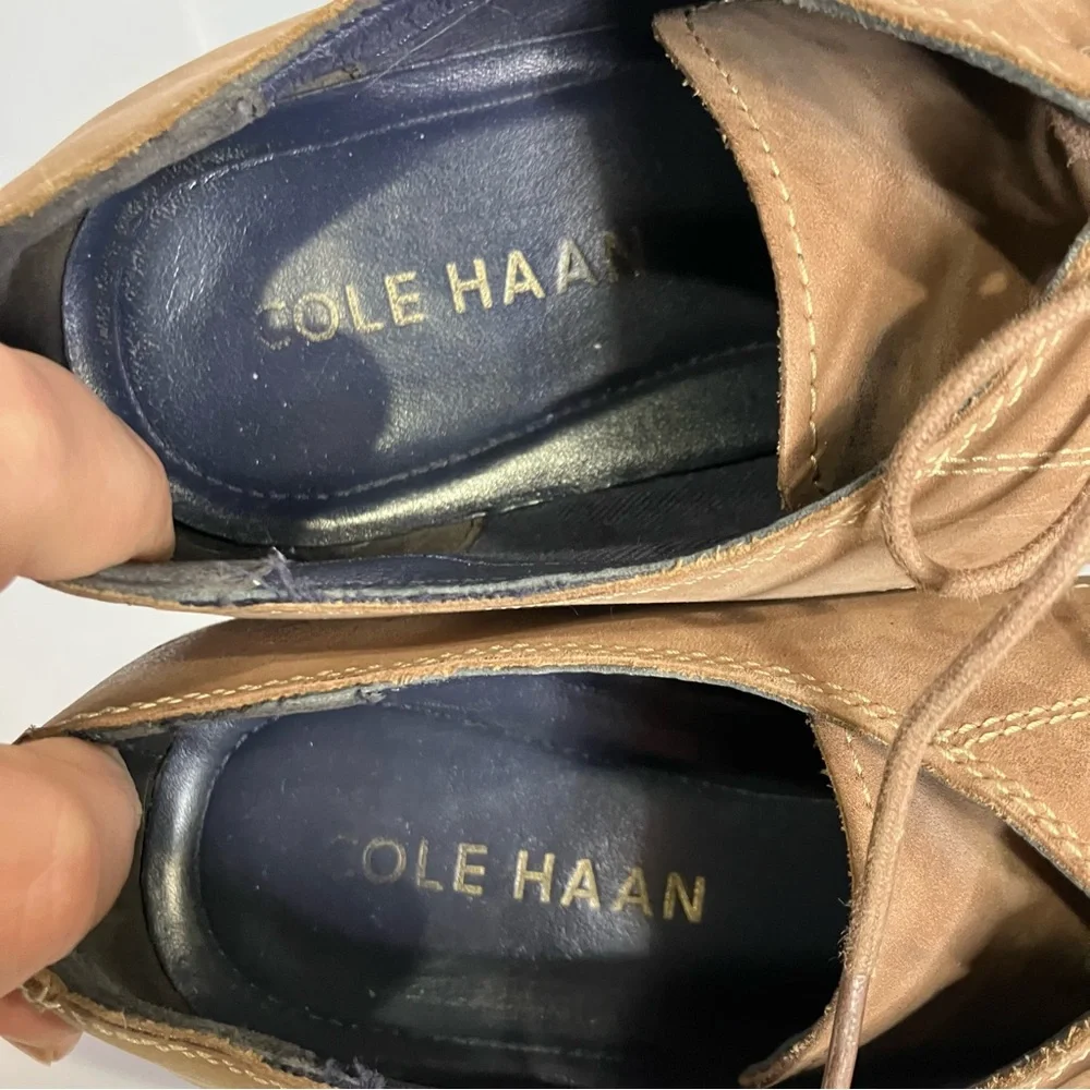 Cole Haan leather Oxford shoes brown tan men’s size 10.5 business casual neutral
